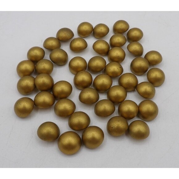 Gold Colored Plastic Domed Shank Buttons Lot Of 40 Half Inch Diameter - Picture 1 of 2